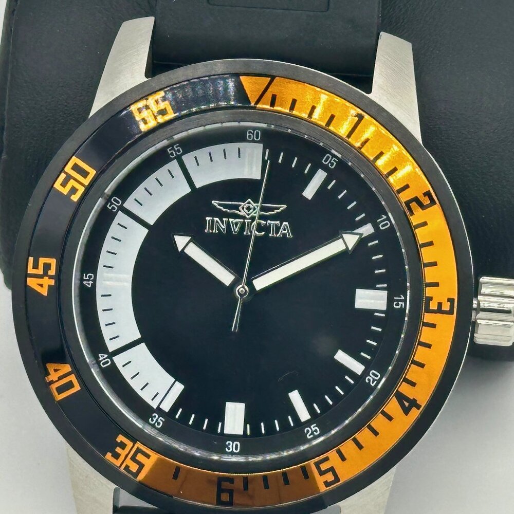 Invicta Pro Diver Speed Black/Orange Dial Thin Case Watch Latest Invicta Model